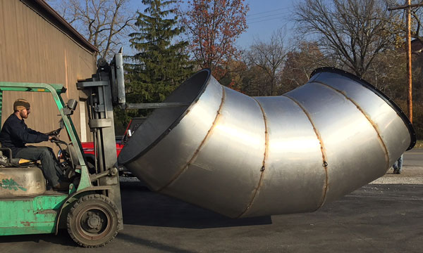 Large Elbow preparing for shipping
